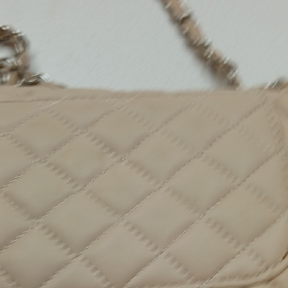 Beige Quilted Crossbody Bag - Picture 5 of 10